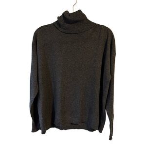 Z Supply Charcoal Knit Turtleneck Sweater Size S Cozy Minimalist Lightweight